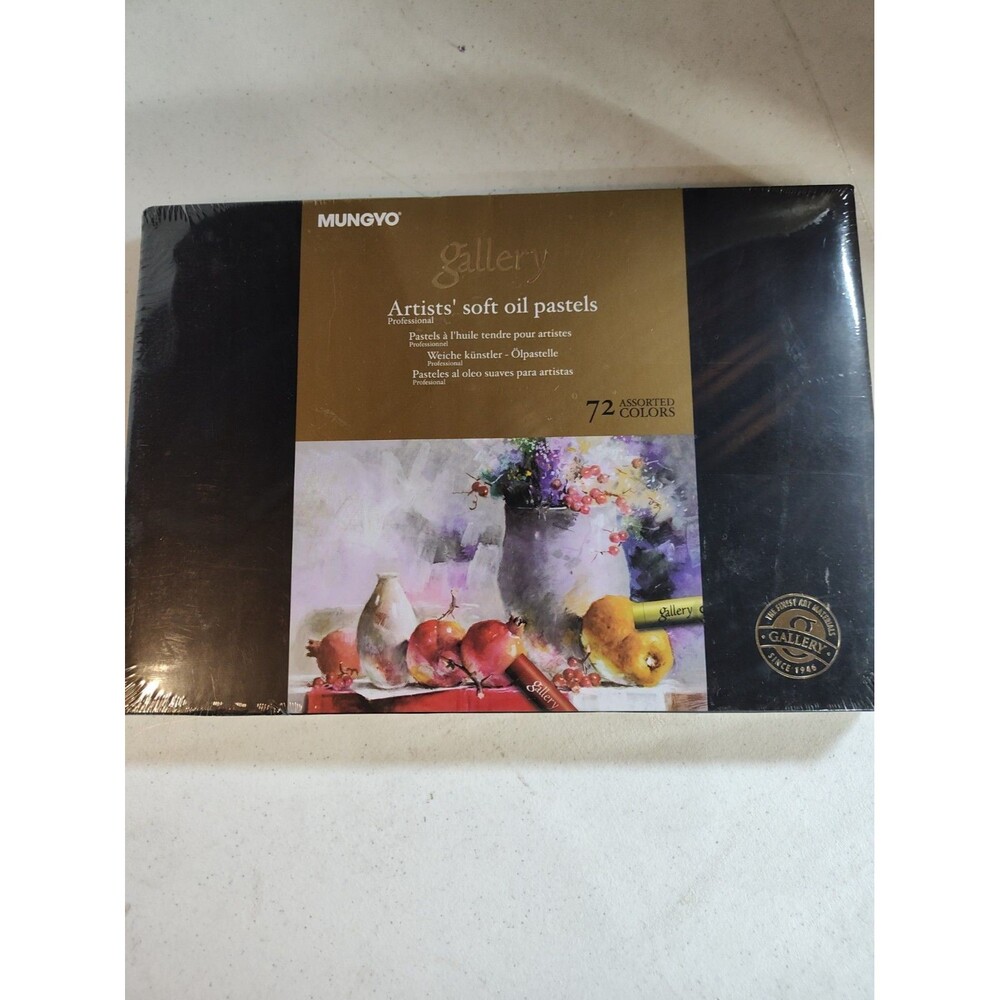 MUNGYO MOPV-72W Gallery Soft Oil Pastels Wood Box Set - Assorted Colors 1184